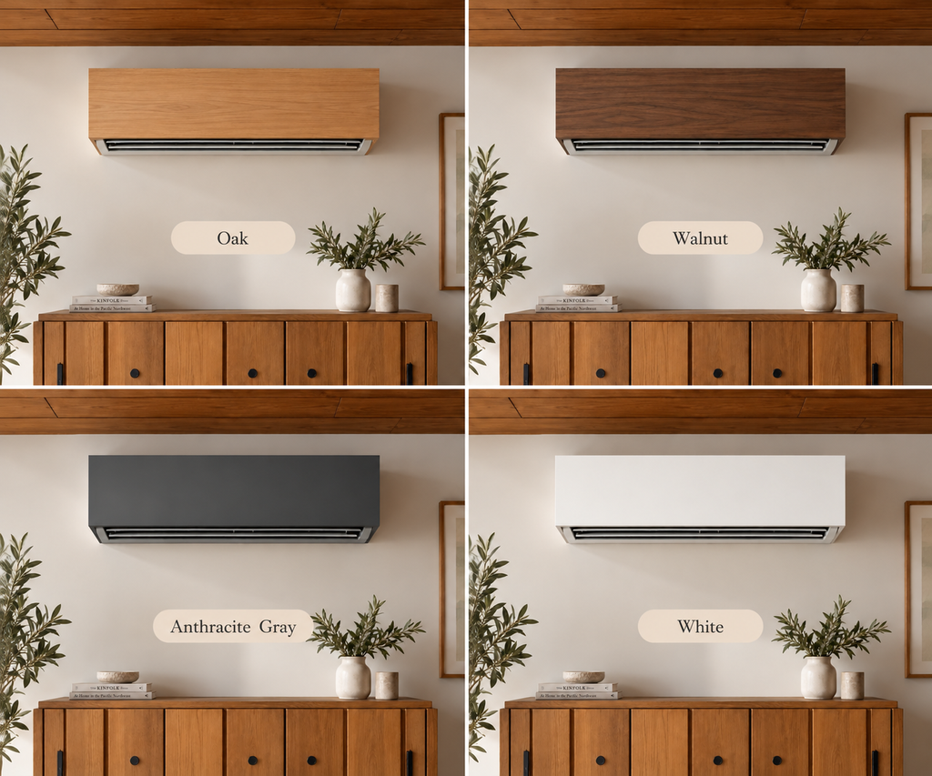 Handmade Wooden Mini Split Cover – Modern Slatted AC Cover