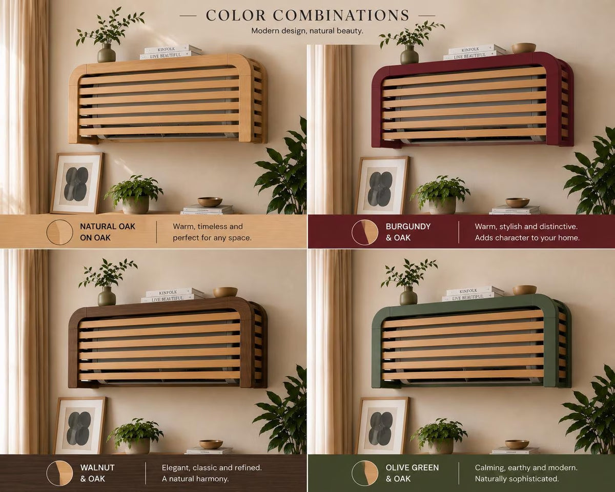 Rounded Handmade Wooden Air Conditioner Cover